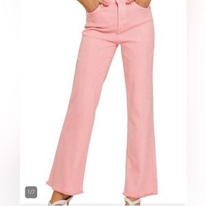 Zenana Pink denim Size M NWT